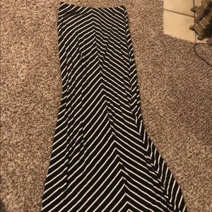 Strip maxi skirt